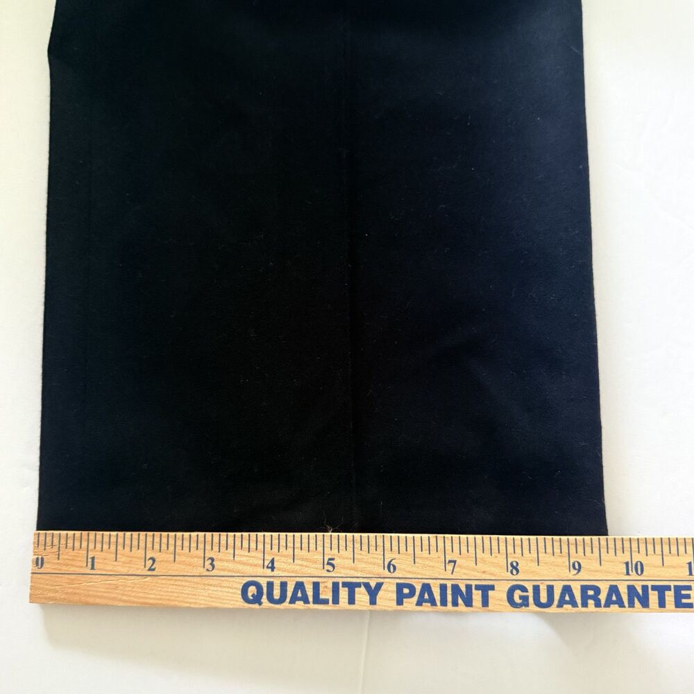 VTG Talbots Black Italian Wool Dress Pants Side Zip Stretch Tailored Trousers 8 - Picture 7 of 9